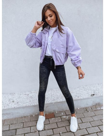 Dámske bomber bunda elegantné GRACEFUL fialová