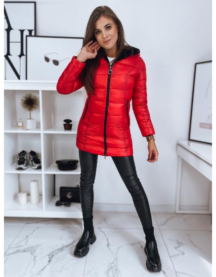Dámská zimní bunda prošívaná LISSE červená