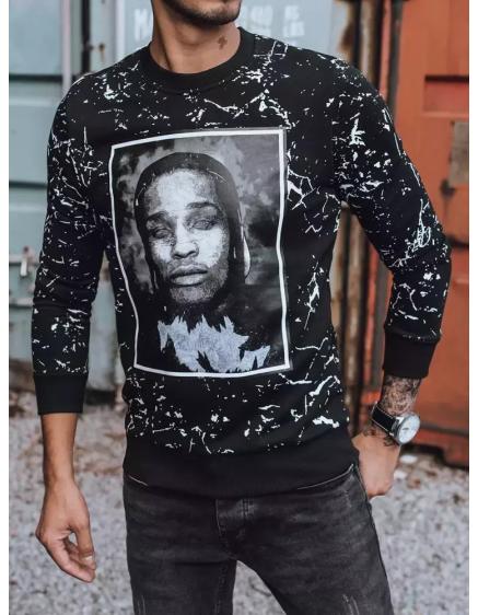 Pánská mikina s potiskem černá FACE