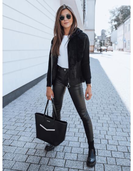 Női elegáns rövid kabát KATHERINE fekete