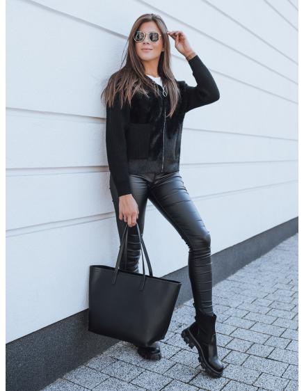 Női elegáns rövid kabát KATHERINE fekete