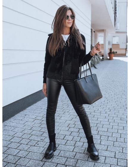 Női elegáns rövid kabát KATHERINE fekete