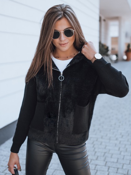 Dámsky elegantný krátky kabát KATHERINE čierna – fotografie produktu 7