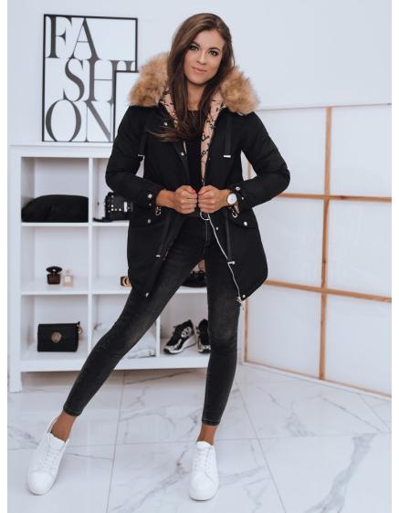 Dámska zimná obojstranná bunda SUEO čierna