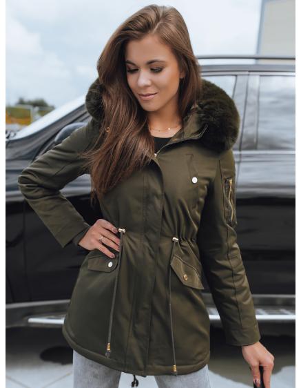 Dámska zimná bunda s kapucňou ERISS zelená