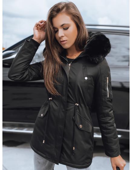Dámska zimná bunda s kapucňou ERISS čierna