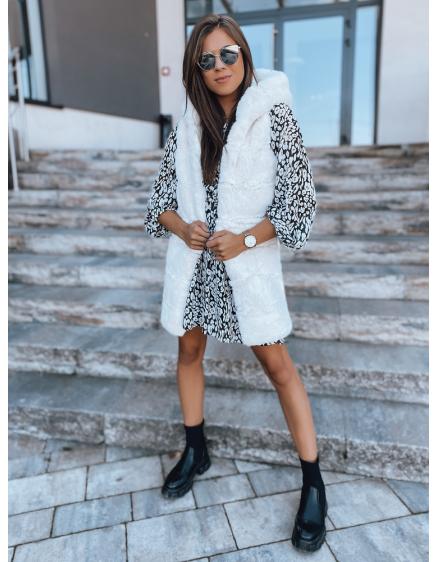 Dámská elegantní oboustranná vesta PAMELA bílá