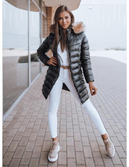 Női téli kapucnis dzseki REBECCA fekete