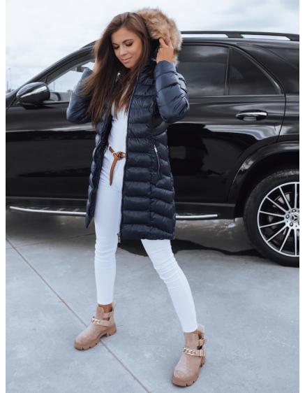 Női téli steppelt kabát REBECCA kék