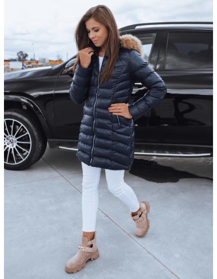 Női téli steppelt kabát REBECCA kék