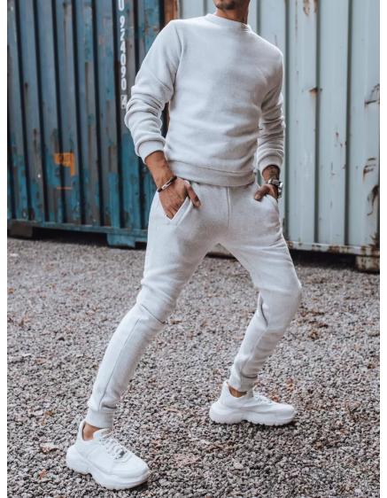 Pánská tepláková souprava BASE světle šedá