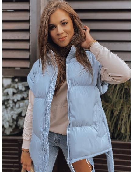 Női formális kapucnis mellény JEAM kék