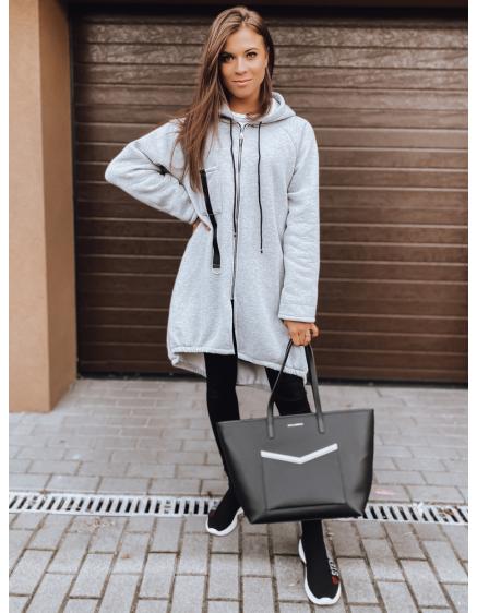 Női hosszabb kapucnis BRENDA világosszürke