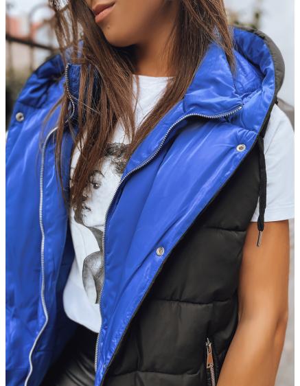 Női steppelt kapucnis mellény CHESTER fekete