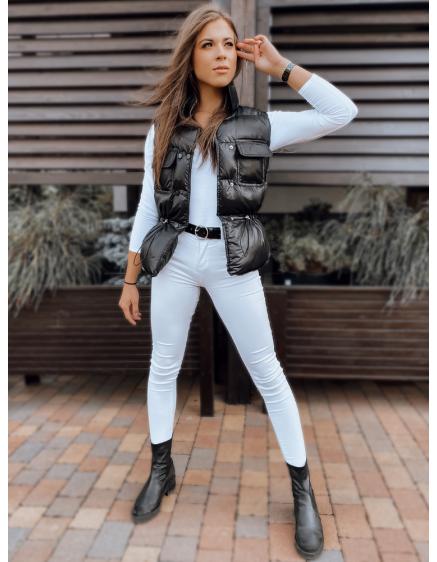 Női téli mellény kapucni nélkül LOPEZ fekete