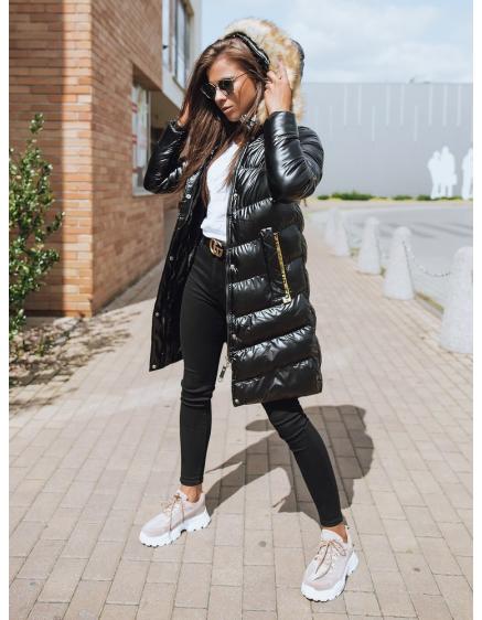 Dámská prošívaná parka s kapucí NOUSA černá