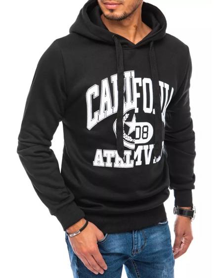 Pánská mikina s potiskem a kapucí CALI černá