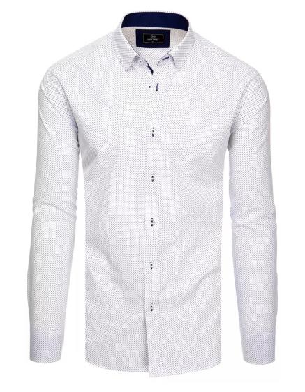 Pánská košile se vzorem POLE bílá