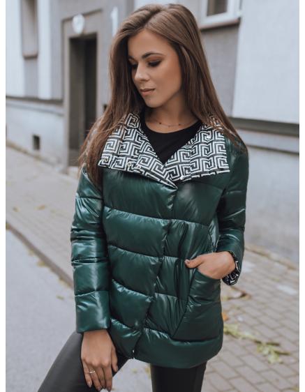 Dámska prešívaná bunda dels zelená