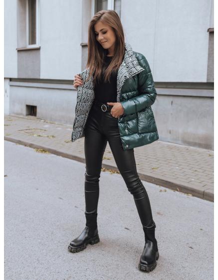 Dámska prešívaná bunda dels zelená