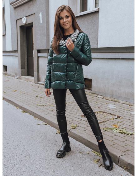 Dámska prešívaná bunda dels zelená