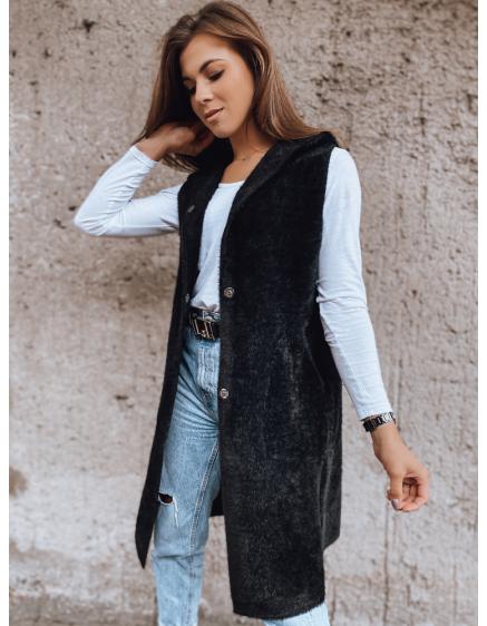 Női téli mellény kapucnival ARTEMI fekete