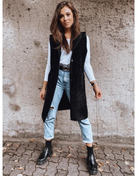 Női téli mellény kapucnival ARTEMI fekete