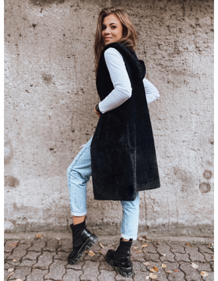 Női téli mellény kapucnival ARTEMI fekete