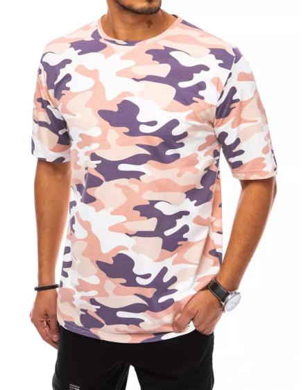 Férfi póló terepszínű nyomtatással MILITARY narancs színben