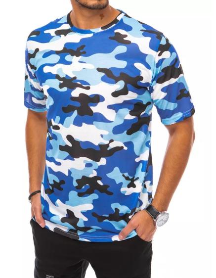 Pánské tričko s potiskem maskovací MILITARY světle modrá