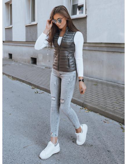 Női steppelt mellény FESSLA szürke