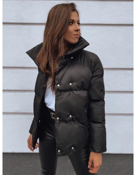 Női téli steppelt dzseki kapucni nélkül LARO fekete