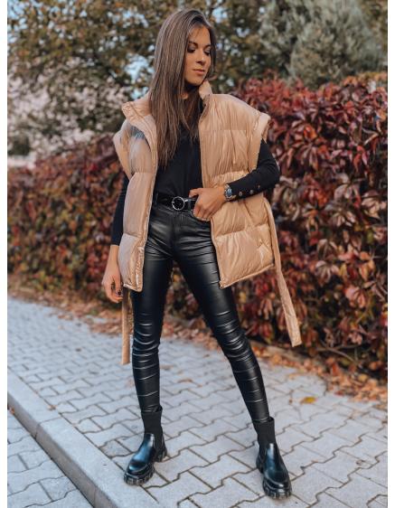 Kamizelka damska JEAM beżowa Dstreet TY2291