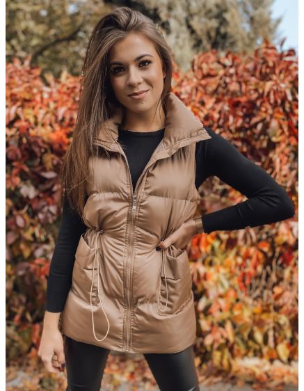 Női téli steppelt mellény BRITNEY barna