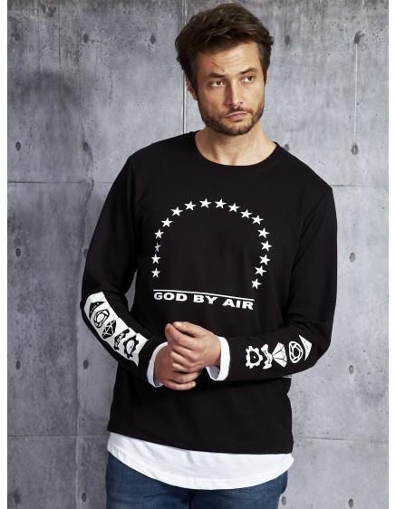 Černá vrstvená halenka pro muže