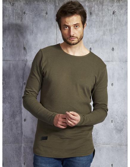 Pánská bavlněná blůza v khaki barvě