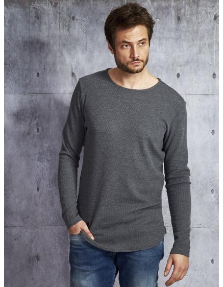 Tmavosivá bavlnená blúzka pre mužov