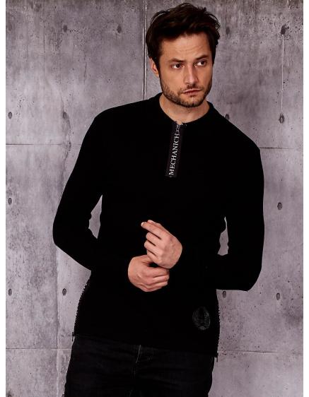 Pánská černá halenka s límečkem a manžetami