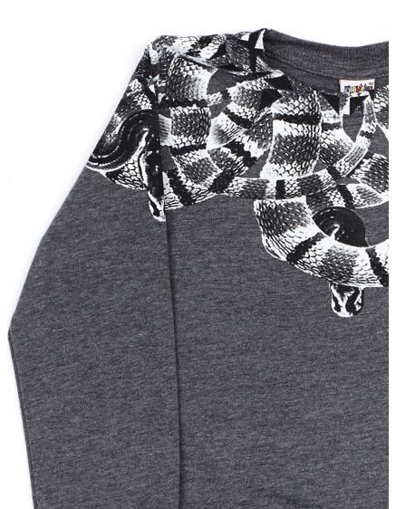 Sötétszürke nyomtatott felső fiúknak