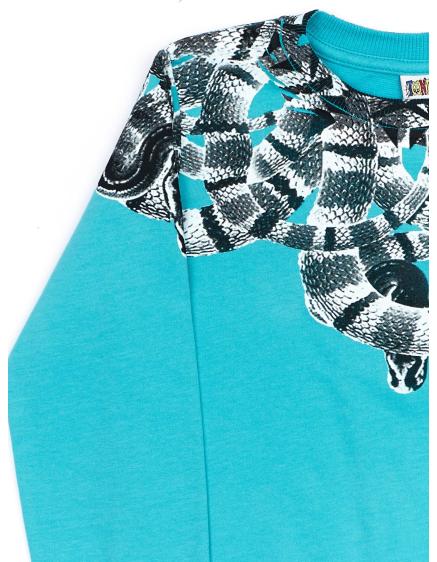 Tyrkysová halenka s potiskem pro chlapce