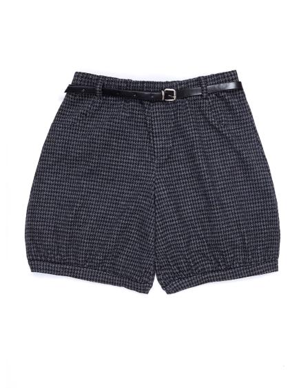 Černé bavlněné peplite šortky pro dívky