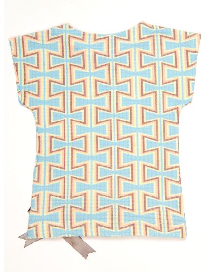 Modrá vzorovaná dievčenská blúzka