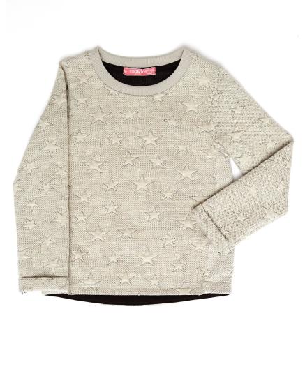 Szürke lány pulóver csillaggal