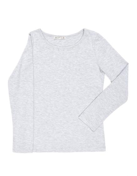 Svetlo šedá dievčenská základná blúzka