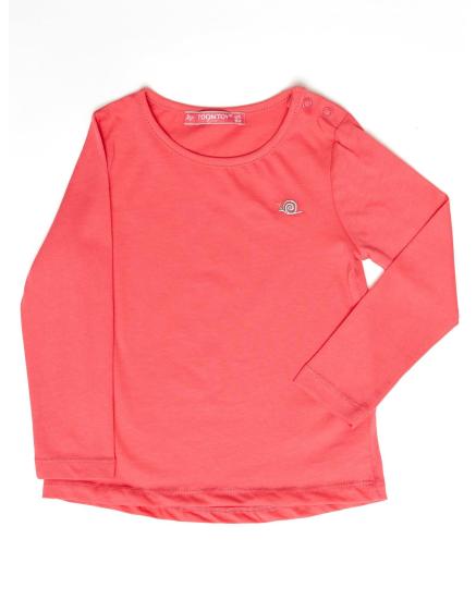 Korallszínű egyszerű lány blúz