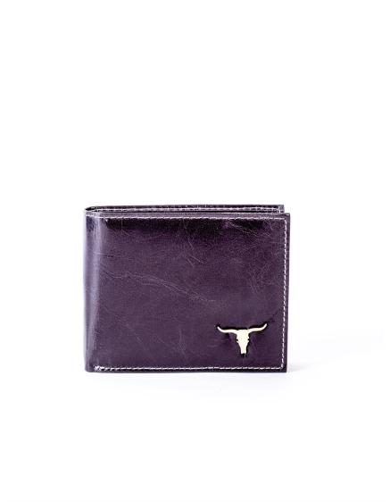 Pánska čierna kožená peňaženka s emblémom