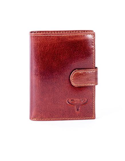 Hnedá kožená peňaženka s chlopňou