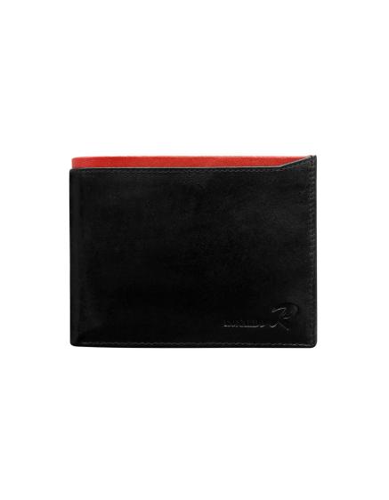 Pánska horizontálna peňaženka s červeným modulom