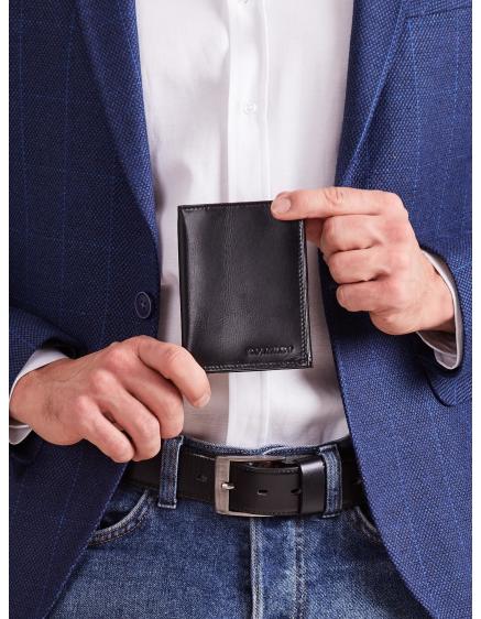 Függőleges fekete férfi pénztárca