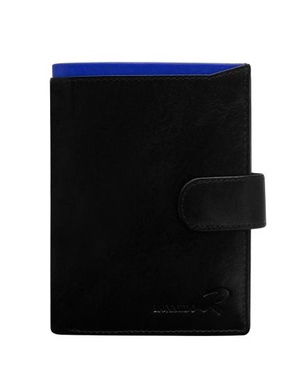 Férfi bőr pénztárca kék betéttel